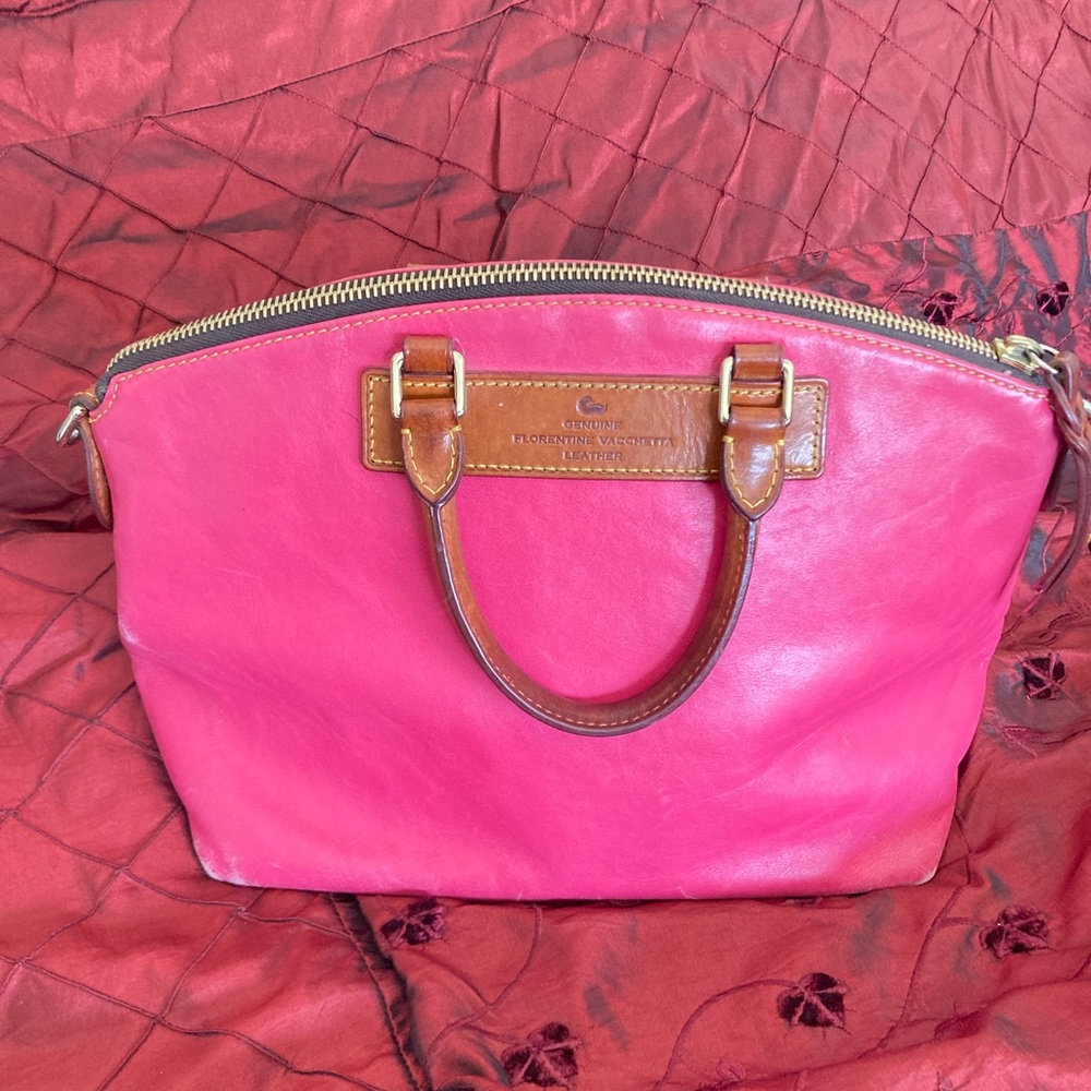 VINTAGE Pink Dooney and Bourke Dome Satchel USED
